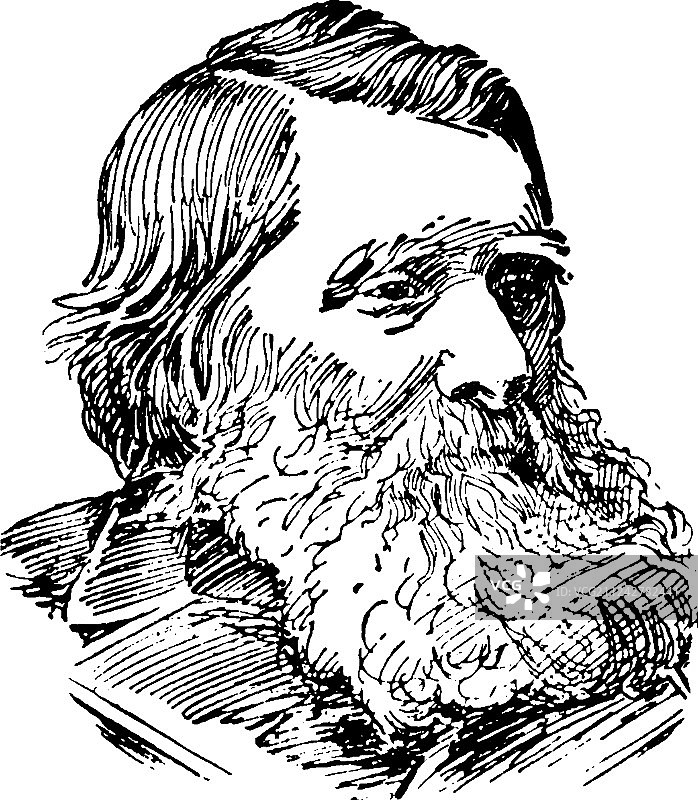 约翰·拉斯金复古风格作品图片素材