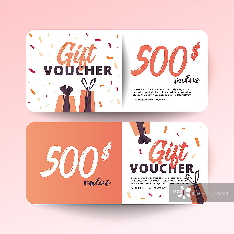 礼品券优惠券模板图片素材