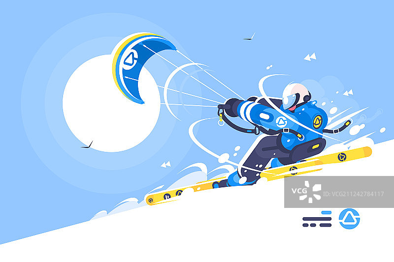 在滑雪的运动男孩图片素材