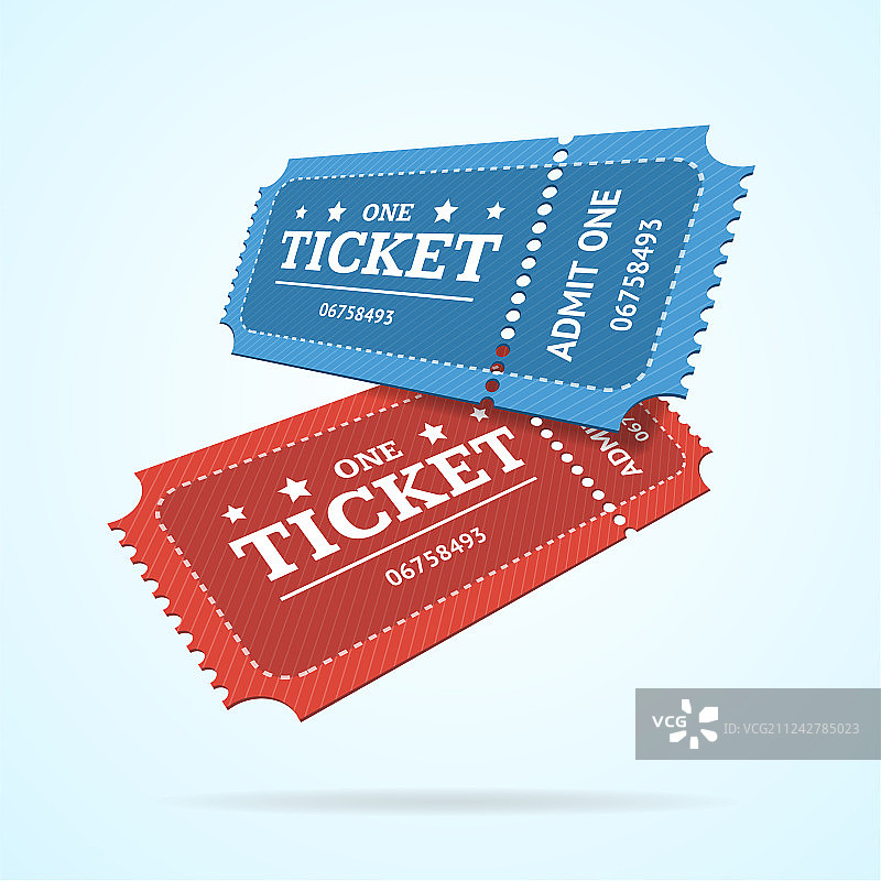 复古风格的空白机票套图图片素材