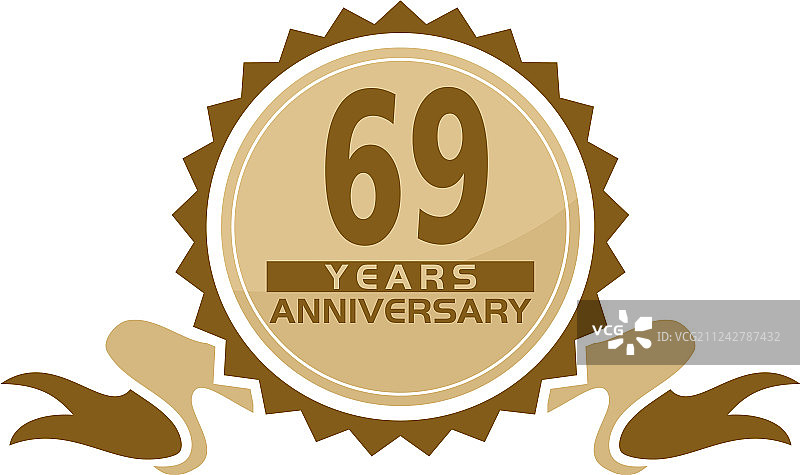 69周年丝带周年纪念图片素材