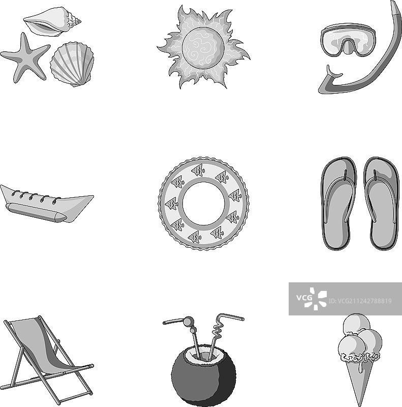 夏季冰淇淋躺椅图片素材