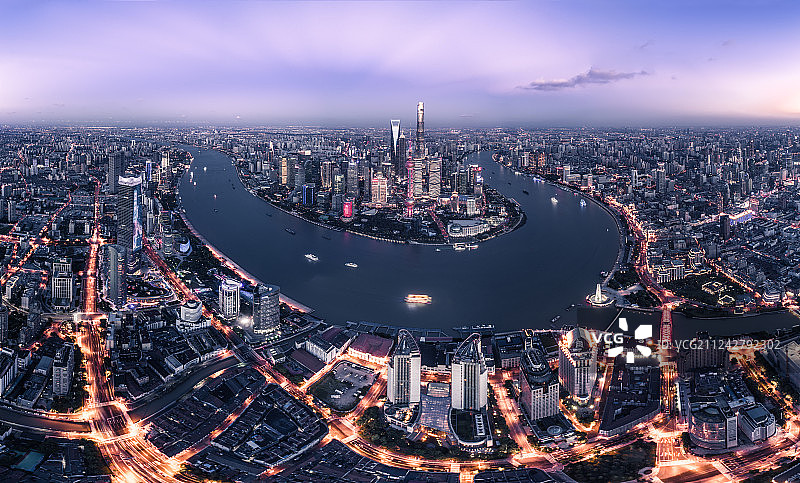 上海黄浦江陆家嘴航拍接片全景图片素材