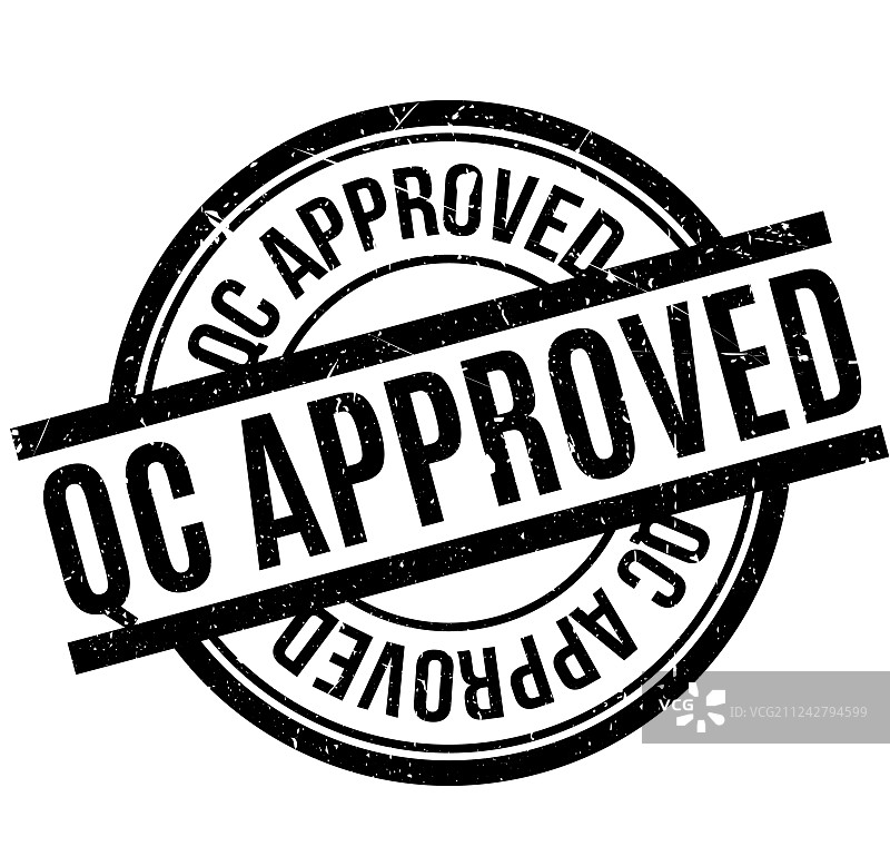 QC认证橡胶印章图片素材