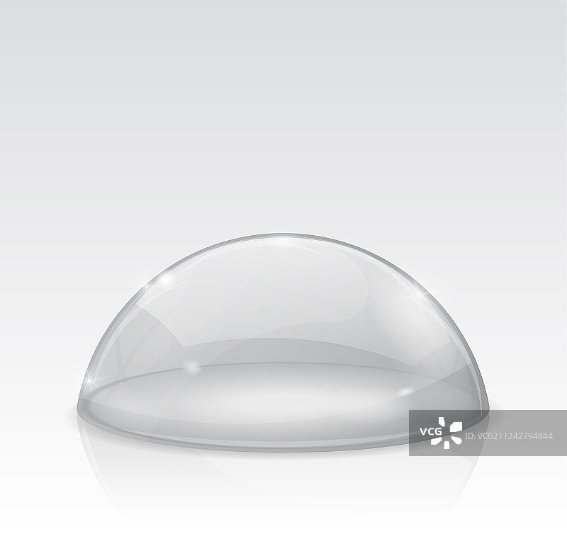 透明白色半球形玻璃罩图片素材