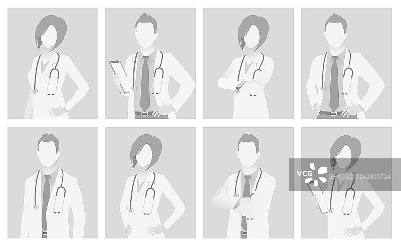 默认占位医生半身像图片素材