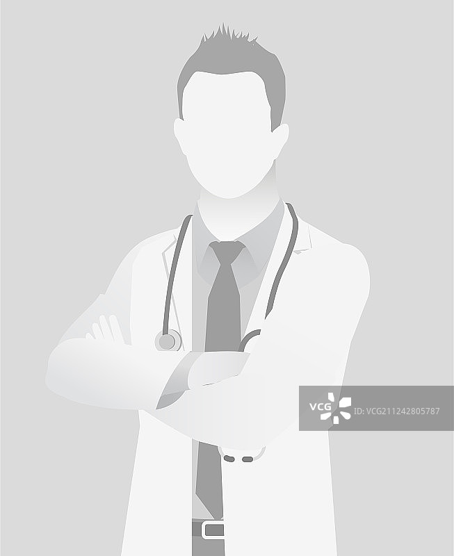 默认占位医生半身像图片素材