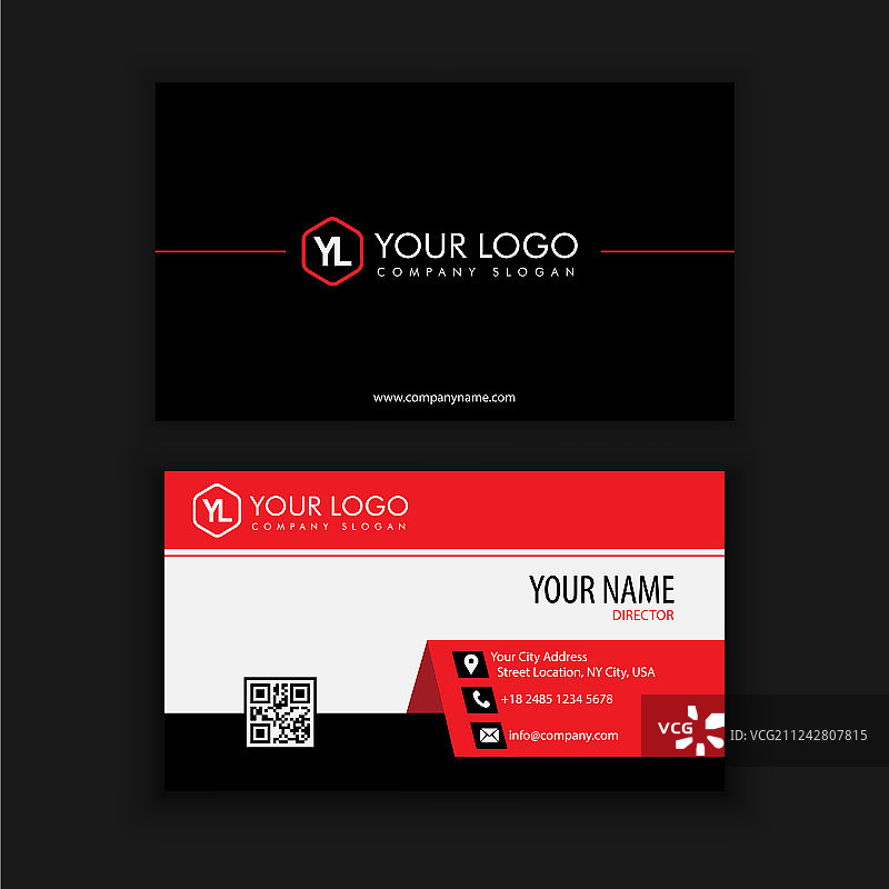 现代创意和干净的名片模板图片素材