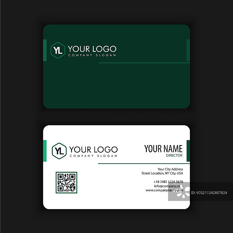 现代创意和干净的名片模板图片素材