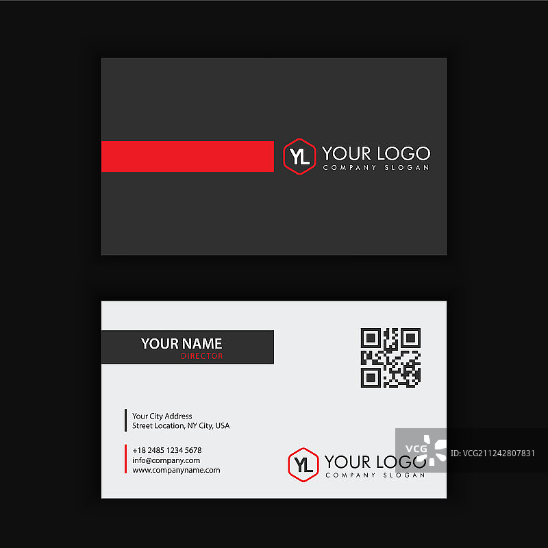 现代创意和干净的名片模板图片素材