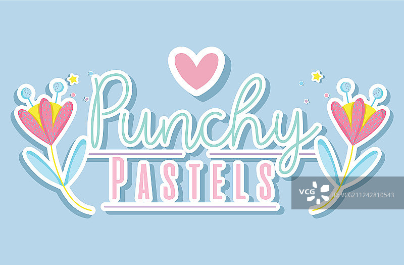 醒目的粉彩色潮流概念图片素材