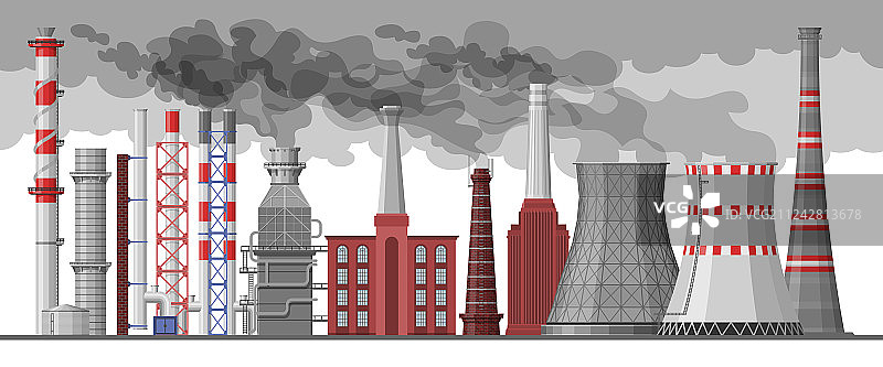 工业工厂烟囱图片素材