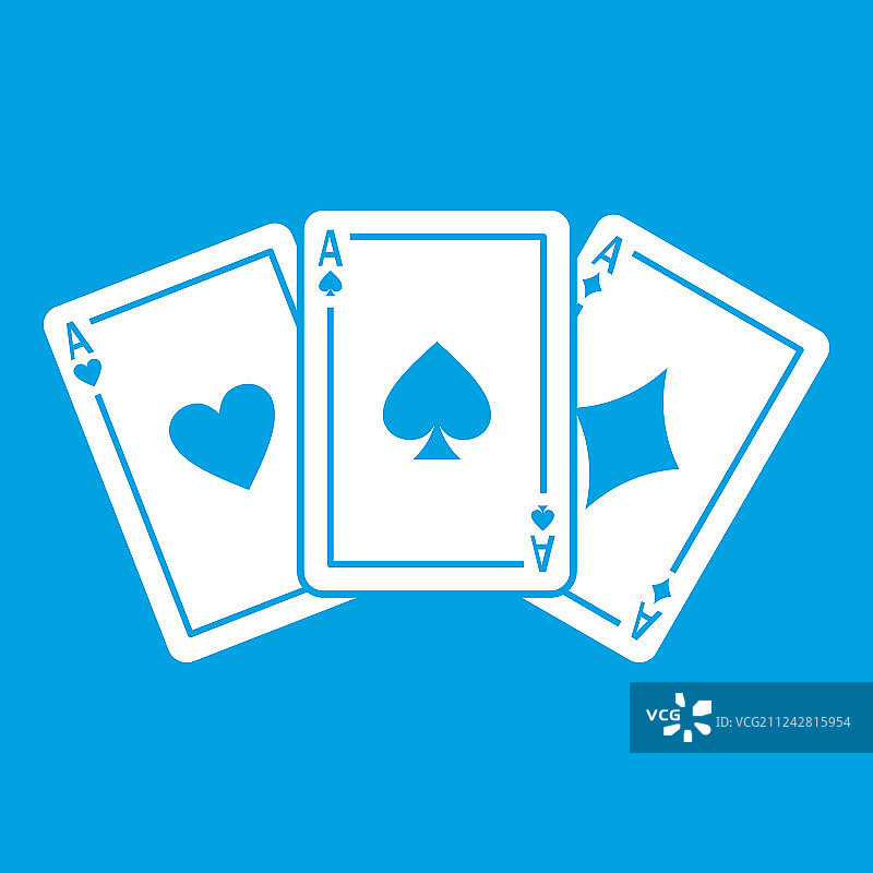 三张Aces扑克牌图标图片素材