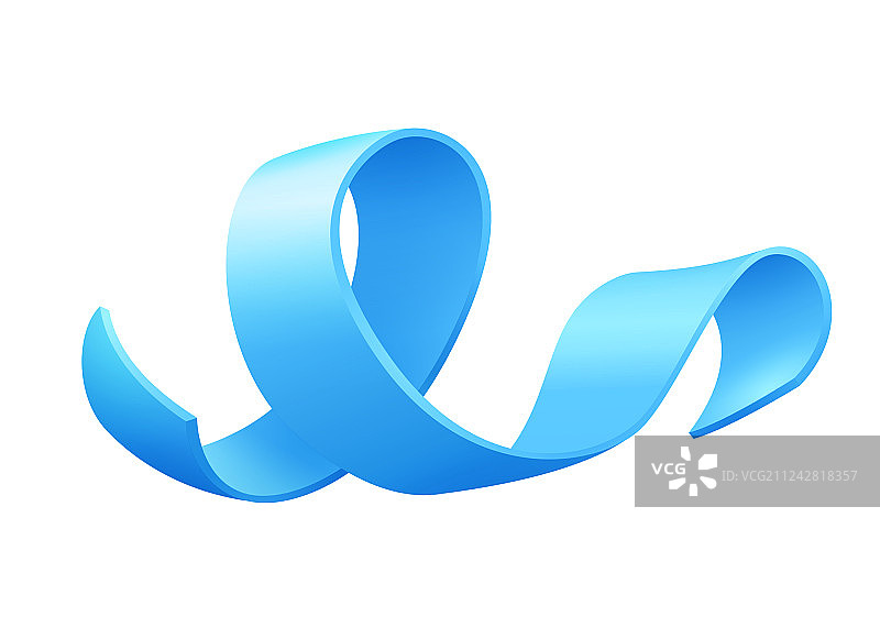 逼真蓝丝带世界前列腺癌日图片素材