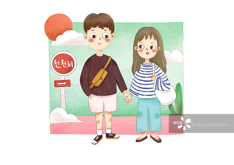 韩范情侣图片素材