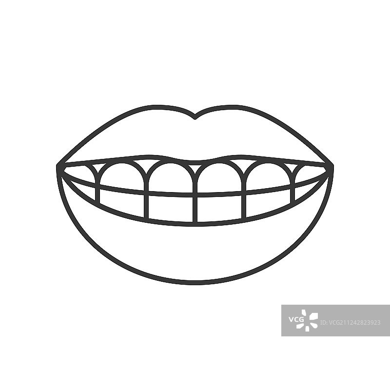 带牙套的微笑嘴巴图片素材