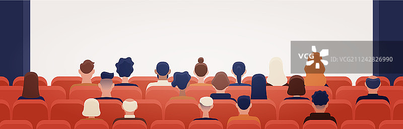 在电影院或电影厅就座的人们图片素材