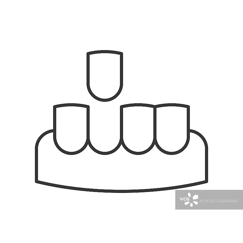缺牙齿简约轮廓图标图片素材