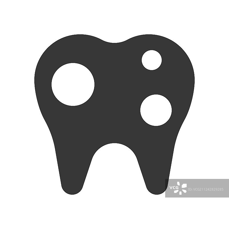 龋齿牙科相关实心图标图片素材