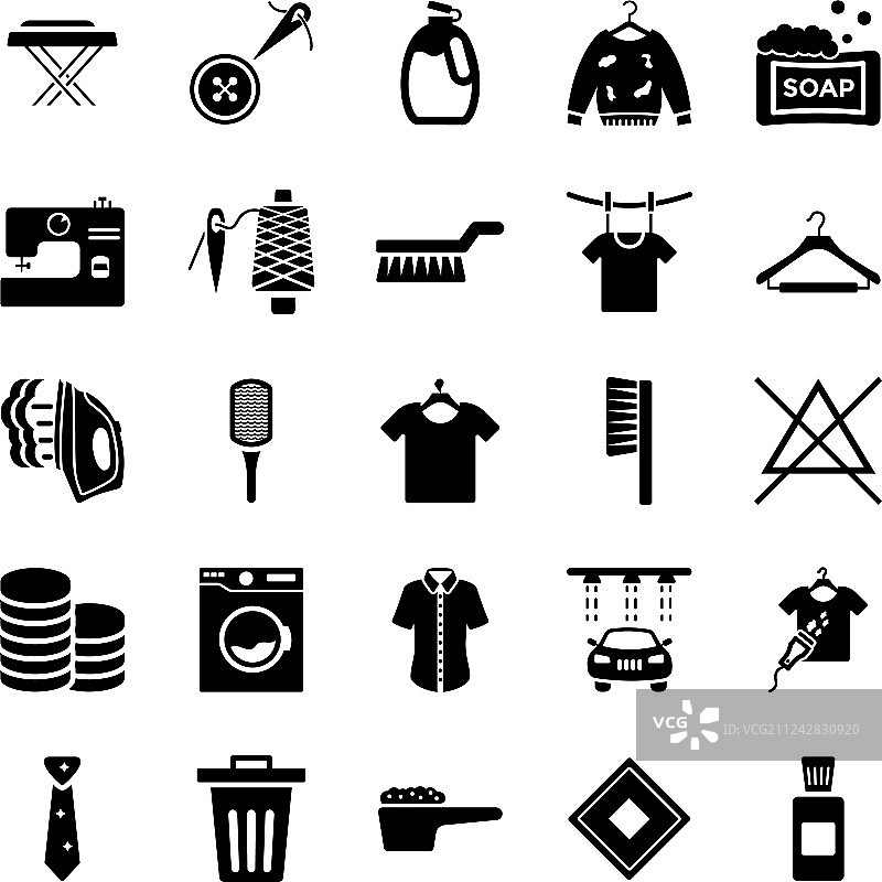 干洗店洗衣图标图片素材