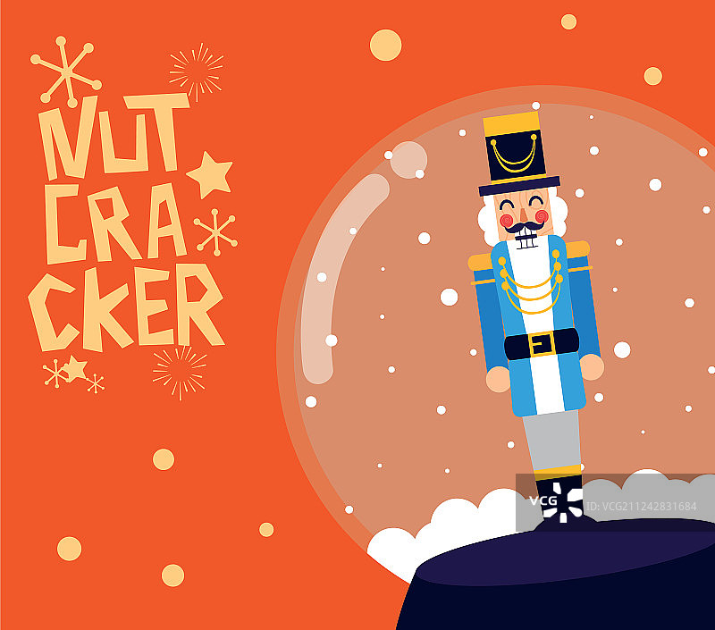 水晶球中的胡桃夹子将军图片素材