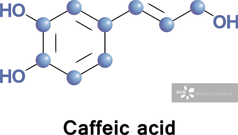 咖啡酸羟基肉桂酸图片素材