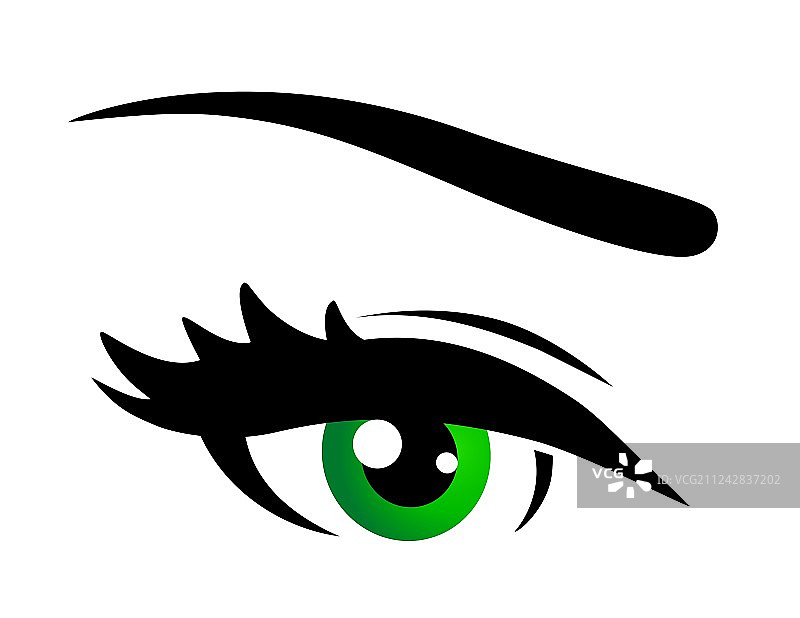 绿眼睛图标图片素材