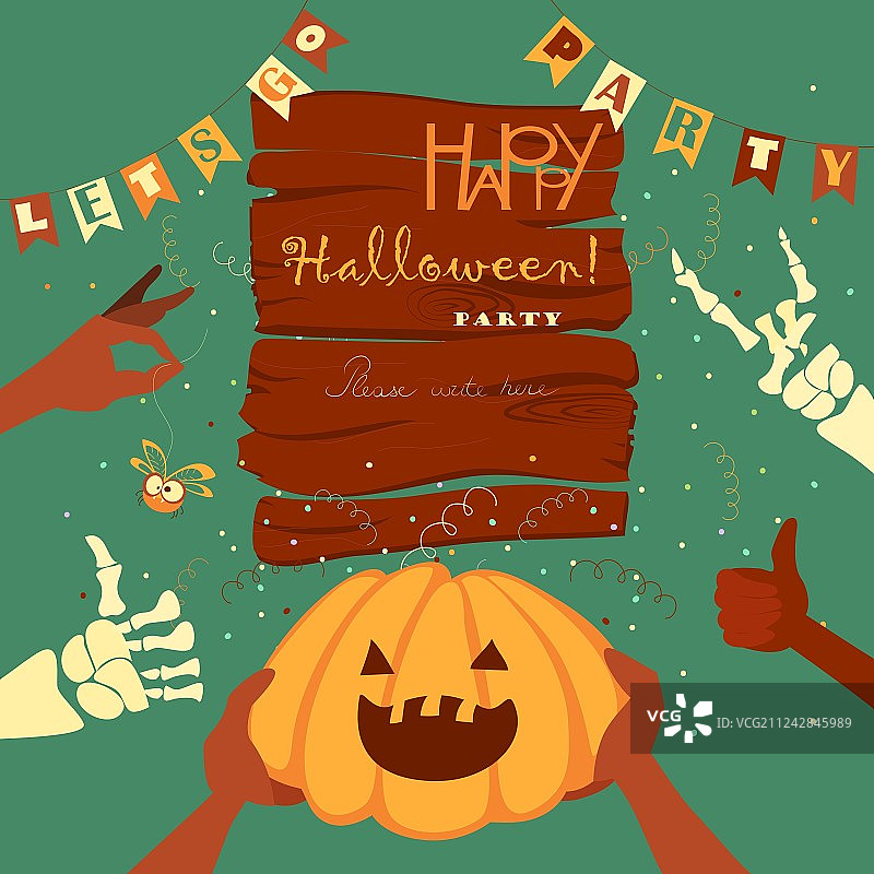万圣节海报背景卡图片素材