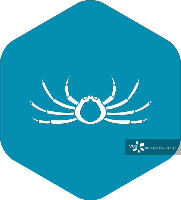 日本蜘蛛蟹图标简约风格图片素材