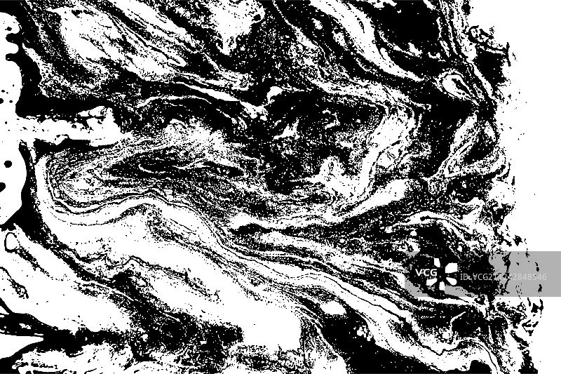 黑白液态大理石纹样图片素材