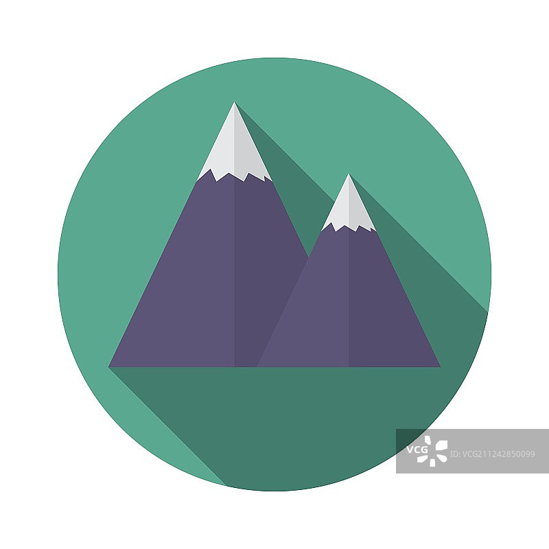 扁平风格雪山图标设计图片素材