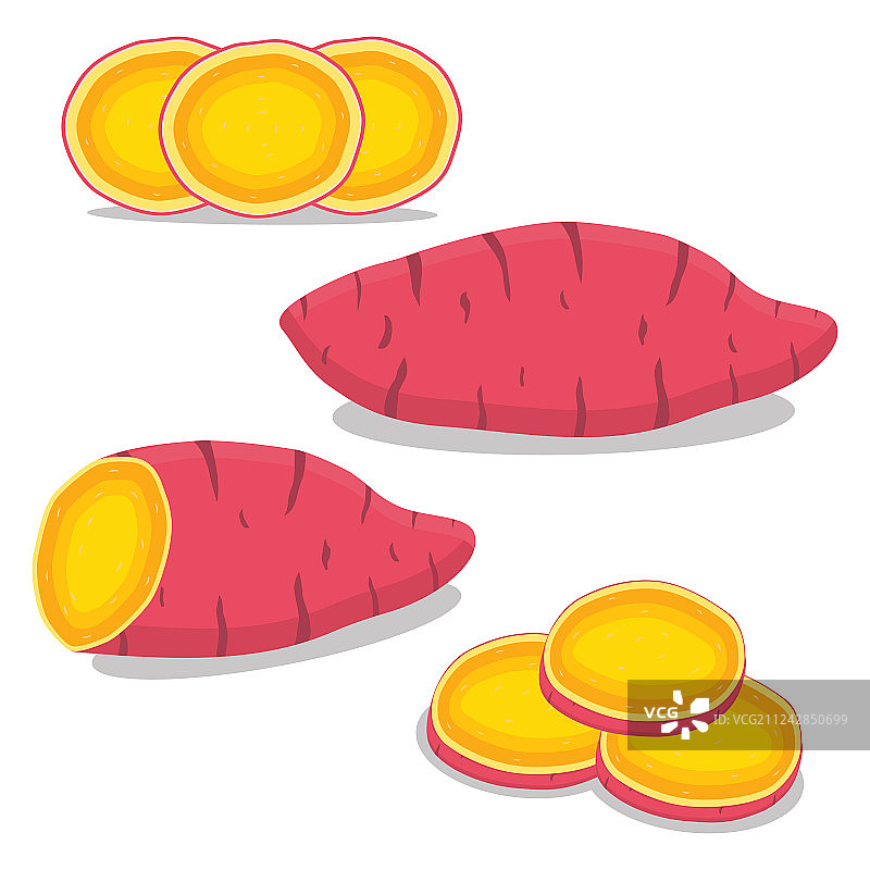 完整蔬菜甘薯图片素材