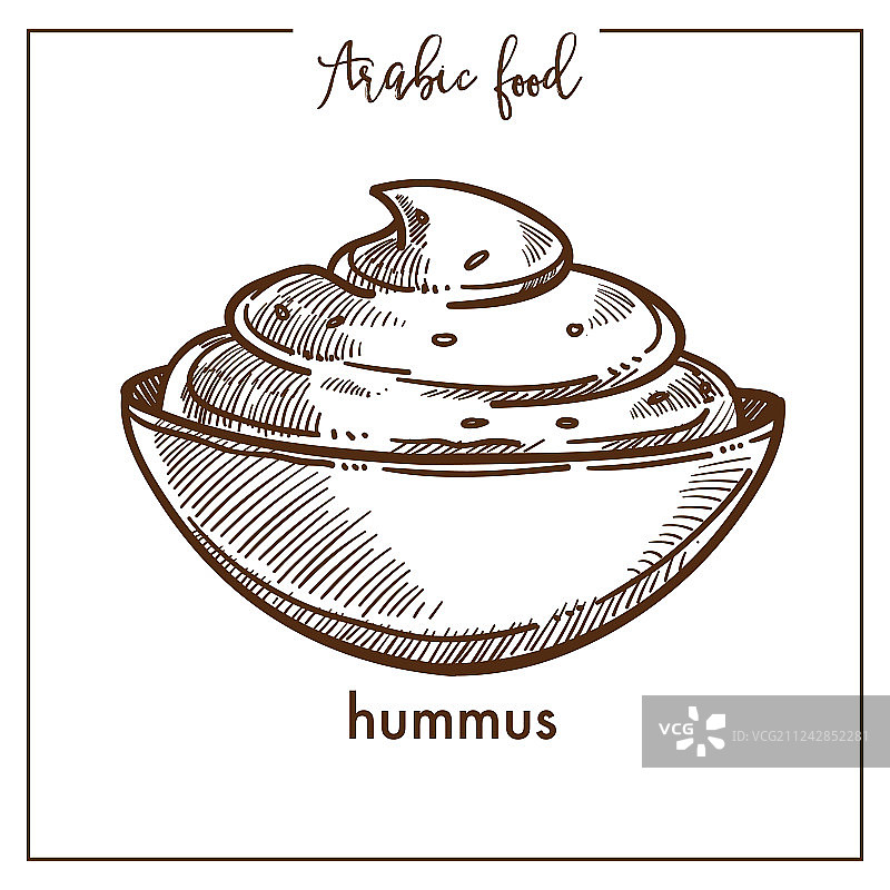 阿拉伯传统奶油鹰嘴豆泥图片素材