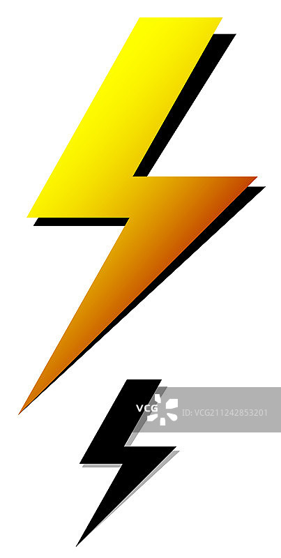 闪电形状灯光图片素材