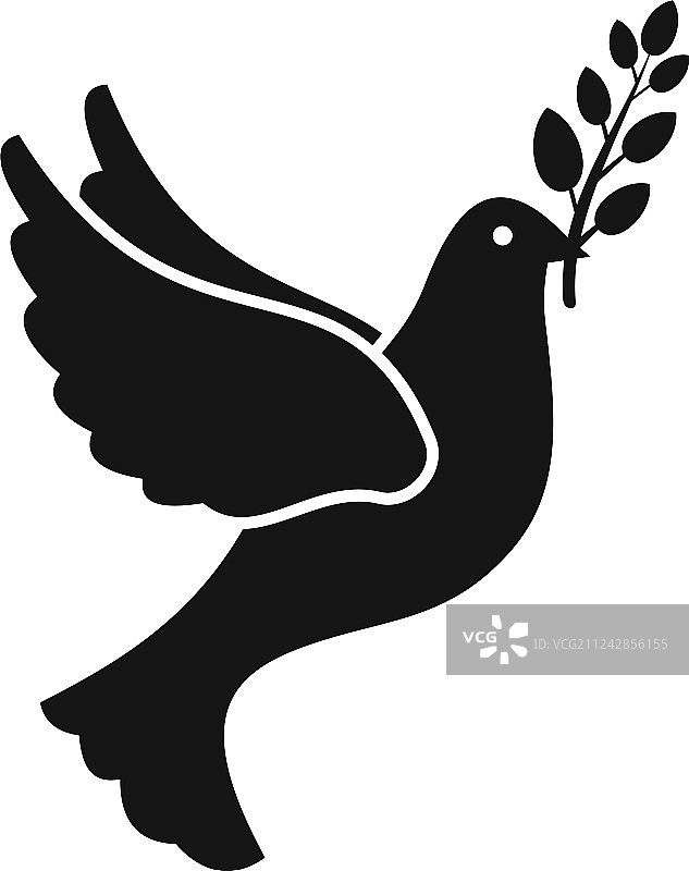 和平鸽图标简约风格图片素材
