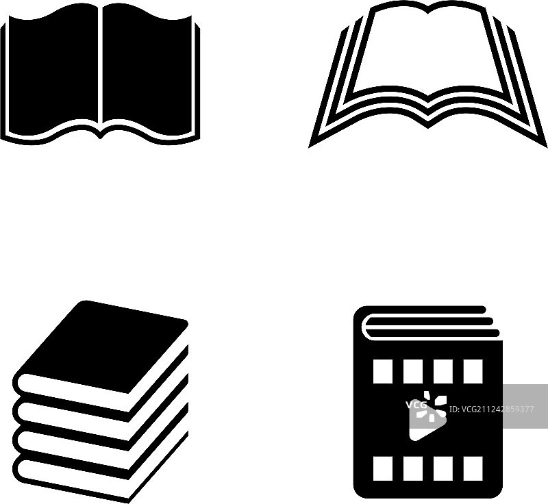 书籍相关简约图标图片素材