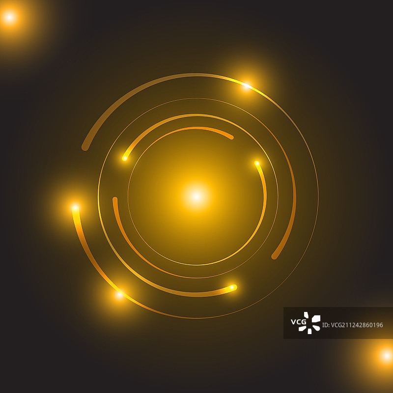 美丽的金色发光圆圈光晕图片素材