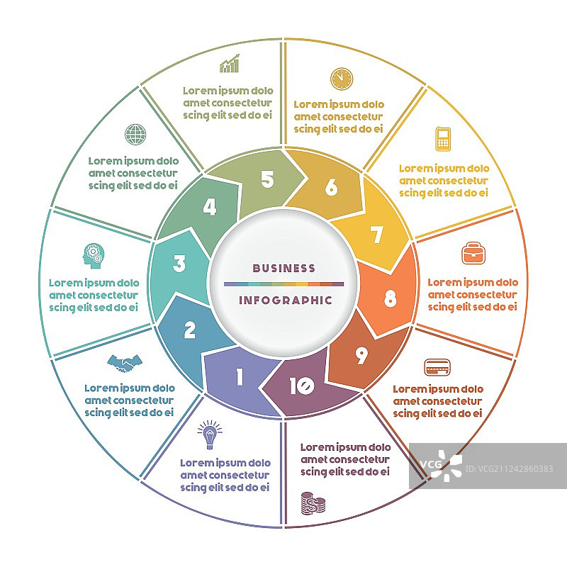 面积图环形图饼图10个位置图片素材