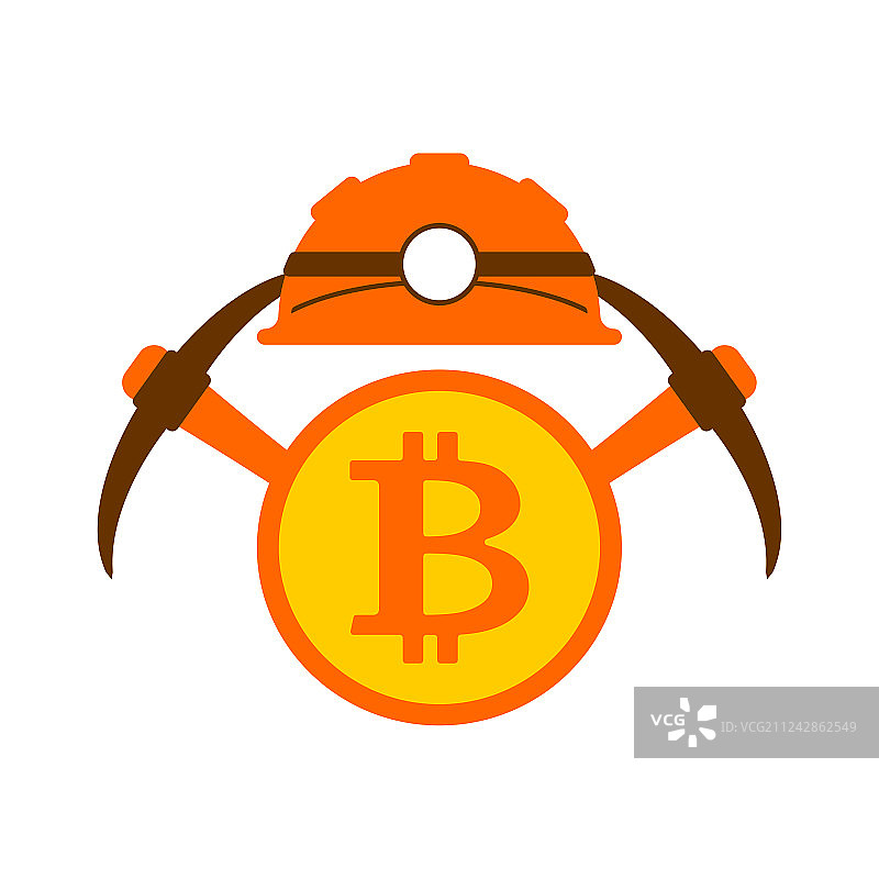 矿工比特币加密货币标志图片素材