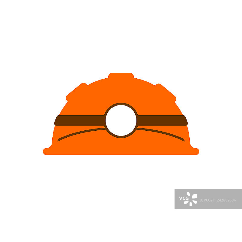 白色背景上的矿工头盔图片素材