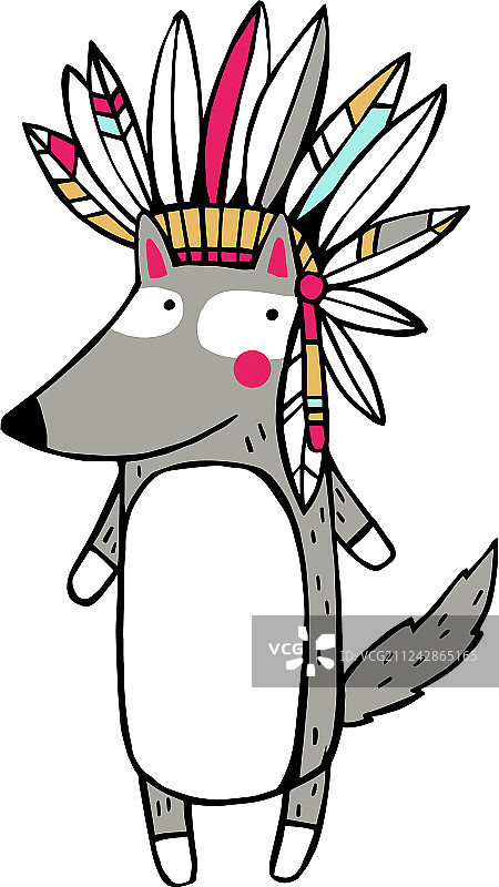 美洲印第安狼图片素材