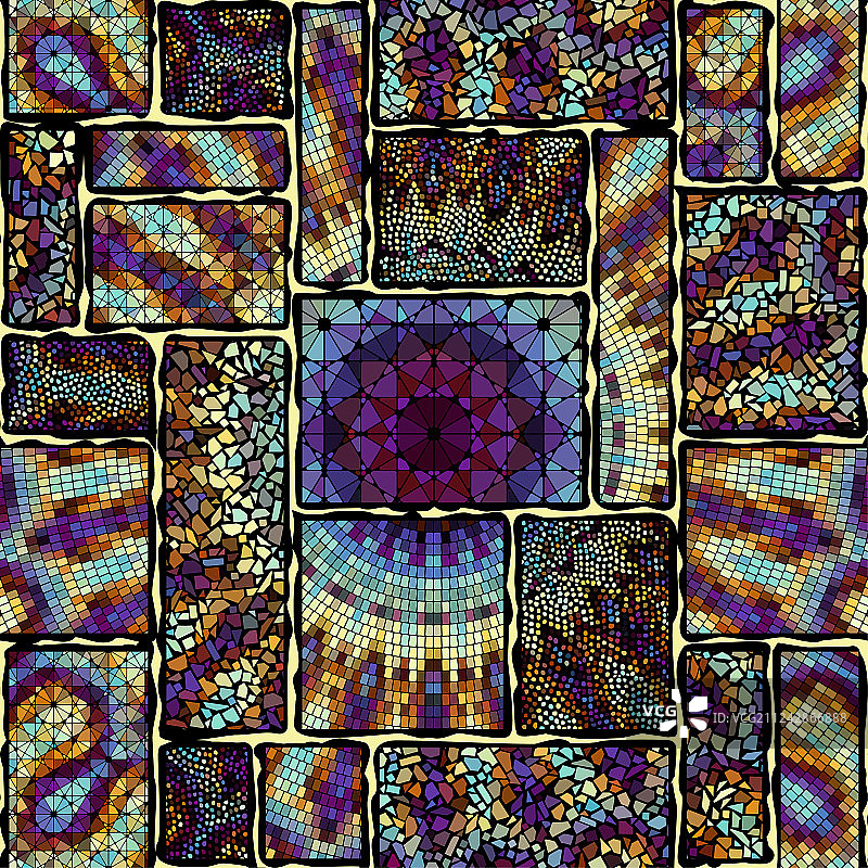 无缝镶嵌艺术图案图片素材