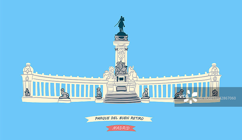 阿方索十二世国王纪念碑图片素材