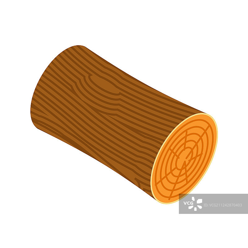 白色背景上的原木木材图片素材