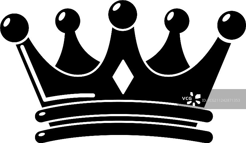 皇家皇冠图标简约风格图片素材