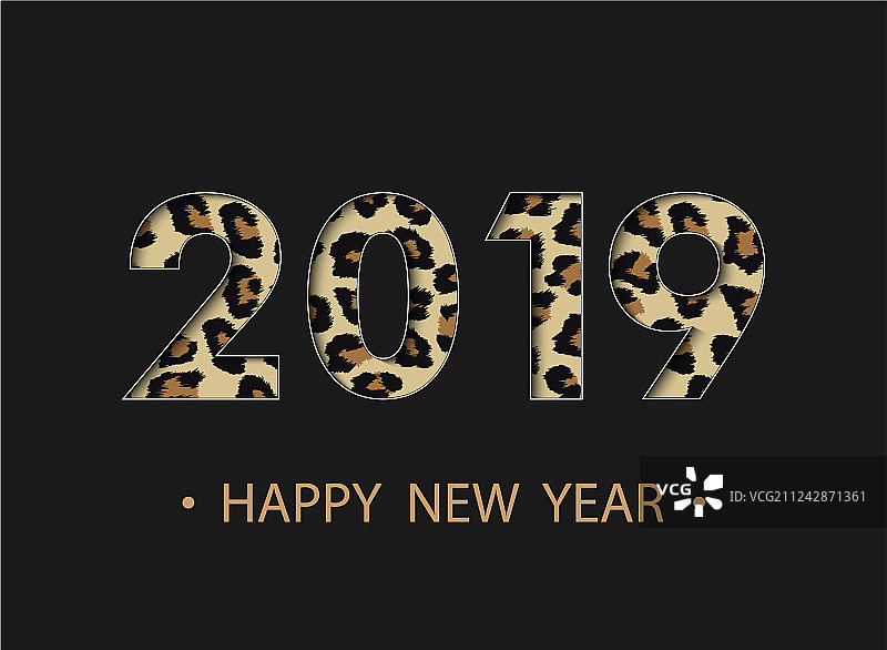 动物纹理2019新年背景图片素材