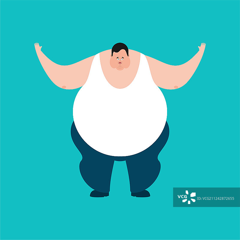 快乐的胖男人表情符号图片素材