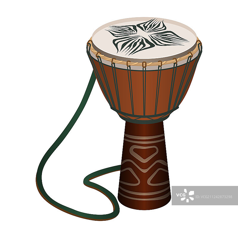 非洲木制金贝鼓图片素材