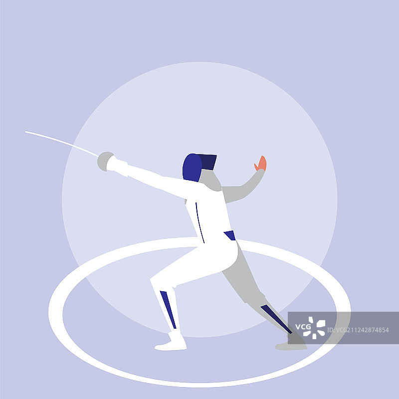 练习击剑的人物角色图片素材