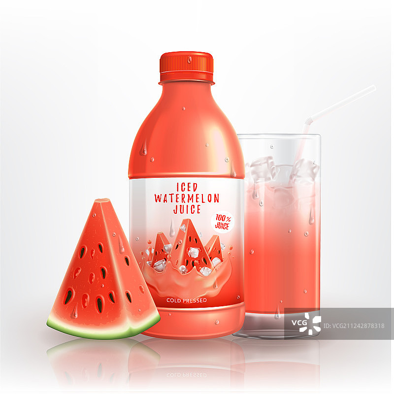 新鲜冰镇西瓜汁图片素材